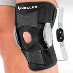 Mueller Green Self-Adjusting Hinged Knee Brace, Unisex, OSFM